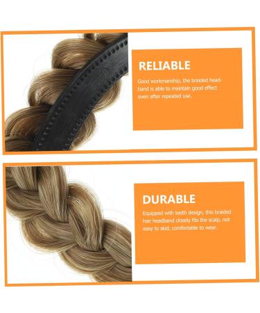 Hair Bands Wig Headbands Hair Ties Hair Accessory for Women Braided Headband Braided Hair Women Headdress Hair Braid Headband Women Hairpiece Headband for Women Girl Plastic 22t - Buy Online on GoSupps.com