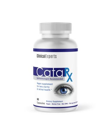 CataRx Cataract Lens and AREDS2 Macular Support Eye Vitamins for Vision - Vegan & Gluten-Free - with NAC, Lutein, Zeaxanthin, and Bilberry - for Men and Women - 60 Capsules