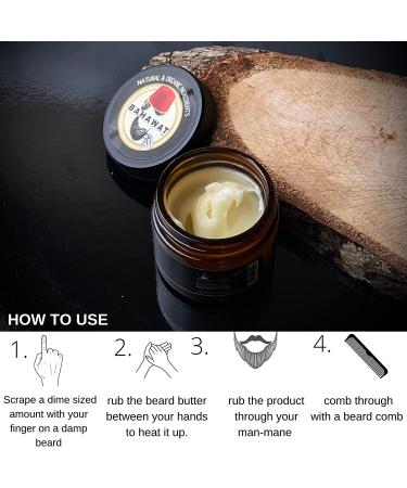 Bahawat Beard Butter for Men - Oud & Sandalwood Leave-in Conditioner | Strengthen, Soften & Moisturize with 11 Organic Ingredients | Made in USA | Best Beard Butter - 2 oz - Buy Online on GoSupps.com