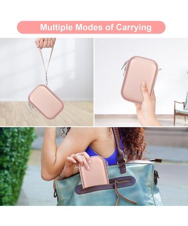 Canboc Hard Case for Canon Ivy Mini/CLIQ+2 Photo Printer - Rose Gold Mesh Bag for Paper & Cable - Buy Online on GoSupps.com