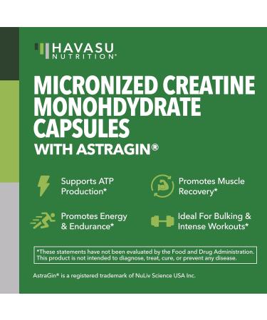Micronized Creatine Monohydrate Capsules with AstraGin - Supports Muscle Strength Energy and Recovery - 120 Count - Enhanced Absorption Formula - 3g Per Serving - Vegan and Non-GMO - Month Supply - Buy Online on GoSupps.com