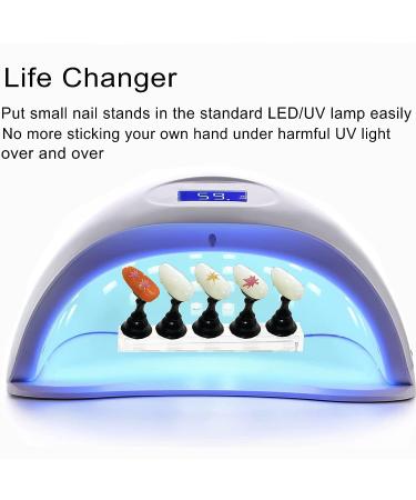 10Pcs Magnetic Nail Stand for Fake Acrylic Nails - Nail Display Practice Stands for Salon and Home DIY - Buy Online on GoSupps.com