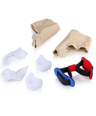 Jewelrywe 7Pcs Bunion Corrector Set Big toe separator inflamed bale of foot stabilization bars Straightener treat pain in hallux valgus big foot joint hammer toe