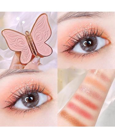 FashionCha 6 Colors Butterfly Eyeshadow Eye Makeup Eye Shadows for Mother Wife Shiny Makeup Highly Pigmented Pressed Red Rose - Buy Online on GoSupps.com