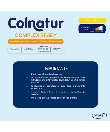 Colnatur Ready Listo Para Tomar Collag ne avec Magn sium Acide hyaluronique et Vitamine C 30 Sticks Monodose - Buy Online on GoSupps.com