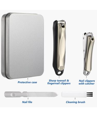 Beavorty Nail Clippers Toenail Clippers Kits Stainless Steel Fingernail and Toenail Clipper Cutters Nail Cutters Sets with Nail File and Cleaning Brush for Seniors Aducts Baby - Buy Online on GoSupps.com