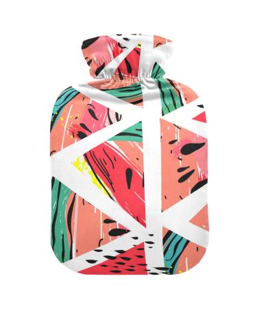 Heat bottle with reference 1 l of durable warm-up bag for handwheel warmer shoulder and neck pain cramps heating press and heat therapy pattern from abstract colored watermelon tropical