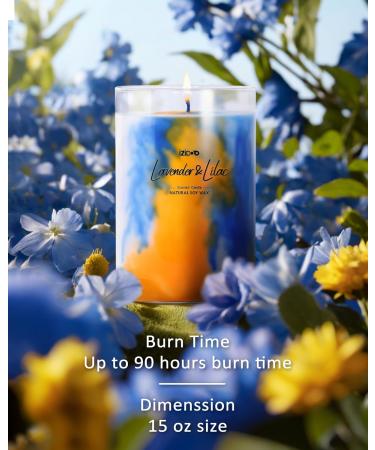 IZIDDO Colourful Scented Candles | Lavender & Musk Aromatherapy | 15oz Long Lasting Handmade Candle | Ideal Gifts for Home & Occasions - Buy Online on GoSupps.com