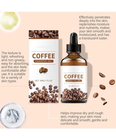  homomdy Coffee Essential Oil - Natural Coffee Oil for Body Care and Massage - Rejuvenating and Firming Essence Against Wrinkles - Soap Diffuser - Moisturizing - 3 Pieces - Buy Online on GoSupps.com