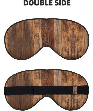 Brown Wooden Print Soft Eye Mask - Perfect Sleep Mask for Men & Women | Travel & Relaxation - Buy Online on GoSupps.com