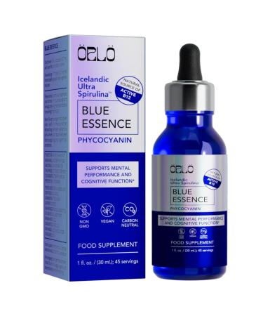 Orlo Blue Essence - Liquid Blue Spirulina with Phycocyanin Extract & Bioactive Methylcobalamin B12 Vitamin - Methylene Alternative - Natural Vegan Superfood - Clean Bioavailable Formula 50 ml