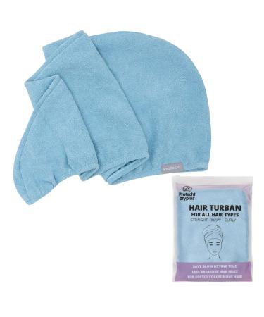 PROTECHT DRYPLUS Super Absorbent Microfibre Hair Turban - Blue Fog One Size Blue Fog