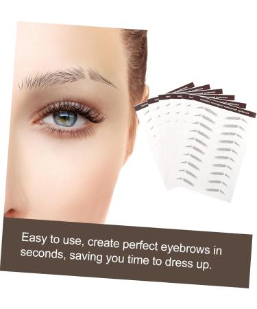 Beavorty 6pcs Eyebrow Stickers Makeup Stickers Instant Transfer Eyebrows 3d Hair-like Eyebrows Stickers Miss 1 count (Pack of 1) Brown - Buy Online on GoSupps.com