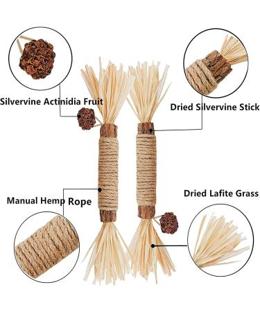 Organic Cat Mint Sticks - 6PCS Dental Toys for Cats | Chew & Clean Cat Sticks | Kaust Sticks for Healthy Teeth - Buy Online on GoSupps.com