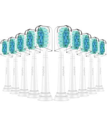 BrightDeal Brush Heads for Philips Sonicare ProtectiveClean DiamondClean DailyClean EasyClean HealthyWhite ExpertClean W C2 G2 C3 G3 W3 C1 Sonic Electric Toothbrush Replacement 4100 5100 White  10 Pcs