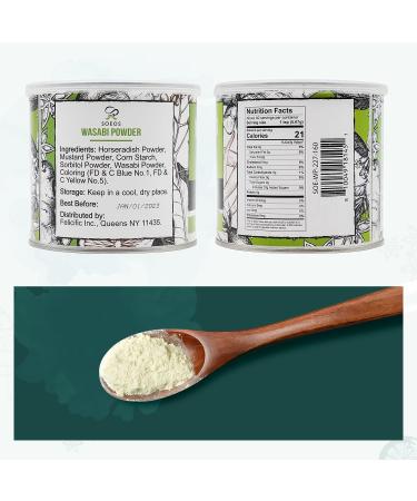Premium Grade AAA Wasabi Powder 8oz for Sushi | Authentic Root Fresh Bulk | Green 8 Ounce - Soeos - Buy Online on GoSupps.com