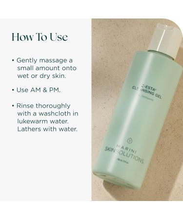 Marini SkinSolutions C-ESTA Vitamin C Cleansing Gel with DMAE Facial Cleanser Cruelty-Free Made in USA 6 fl oz. Mild cleanser best for sensitive skin. - Buy Online on GoSupps.com