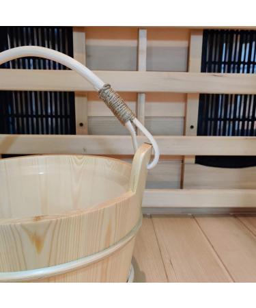 6L Wooden Sauna Bucket with Sauna Ladle Set Sauna Bucket Water Bucket Sauna Spa Accessories - Buy Online on GoSupps.com