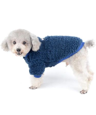 Zunea Winter Coat for Small Dogs | Fleece Warm Dog Sweater & Jacket | Puppy & Cat Clothing | Blue XXL | Perfect for Chihuahuas & Pets - Buy Online on GoSupps.com