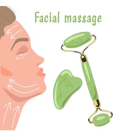 Revele Jade Facial Roller & Gua Sha Board | Reduce Puffiness | International Shipping Available - Buy Online on GoSupps.com