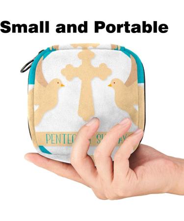 Portable Menstrual Cup & Storage Pouch - Holy Spirit Dove Design for Teens & Women | Pentecost Sunday - Buy Online on GoSupps.com