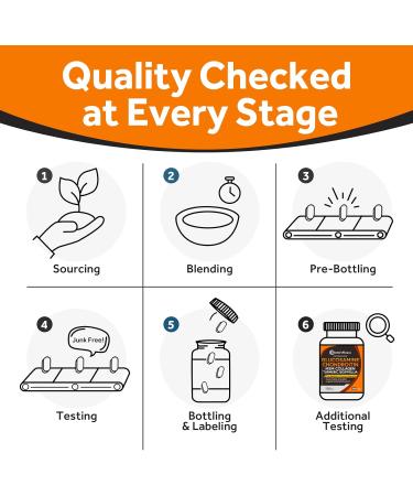 Doctor's Recipes Glucosamine Chondroitin MSM Turmeric Quercetin Movement Support Supplement for Men & Women with Black Pepper for High Absorption Mobility & Flexibility No Shellfish 240 Tablets - Buy Online on GoSupps.com