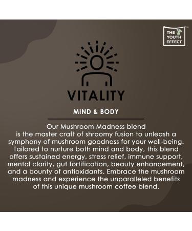 Complete 10 Mushroom Coffee infused with 10 Superfood Mushrooms Organic Cordyceps Lion's Mane Reishi Turkey Tail Maitake Chaga Tremella Shiitake Oyster & Agaricus Blazei Adaptogens for All-Day Vitality Energy Clarity Stress Relief Hydration Digestion & Im - Buy Online on GoSupps.com