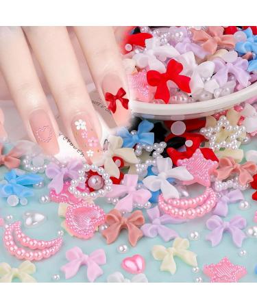 zzywjf 1000Pcs Nail Charm Butterfly Beads Bow 3D Butterfly Nails Charm Colourful Bowknot for Acrylic Nails Cute Butterfly Resin Nail Rhinestone Glitter Valentine Accessories for Nail Art Crafts - Buy Online on GoSupps.com