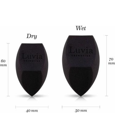 Makeup Sponge Set in Diamond Shape Luvia Cosmetics Makeup Blender Black - Buy Online on GoSupps.com