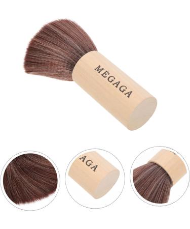 minkissy Record Cleaning Brush Highlighter Makeup Brush Fluffy Makeup Blending Foundation Makeup Wooden Handle Facial Brush Concealer Brush Face Miss Hair - Buy Online on GoSupps.com