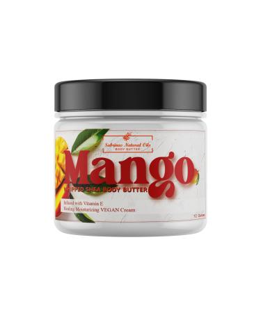 Sabrinas Natural Oils Mango Butter Long-Lasting Hydrating Vitamin E Body Butter Perfume Oil Fragrance 12 Ounce