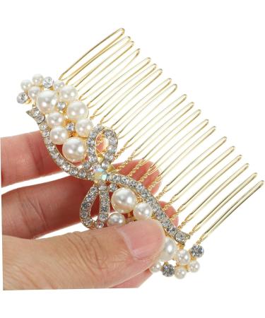 Didiseaon Alloy Rhinestone Hair Comb Pearl Headpiece Flower Girl Hair Accessory Comb Headband Bun Holder Clip Pearl Headbands Girls Headband Wedding Bride Decorate Rhinestones - Buy Online on GoSupps.com