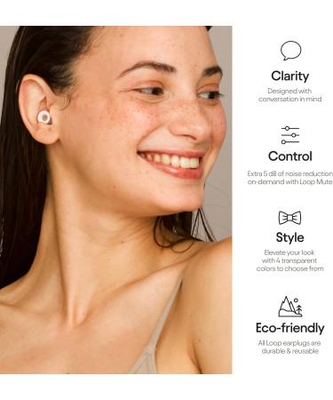 Loop Engage Plus Earplugs SNR 16dB for Conversation & Noise Reduction - 8 Ear Tips + Extra Accessories - Dusk - Buy Online on GoSupps.com