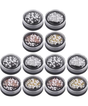 Lurrose 12 Boxes jewelry accessories nail art gems nail micro nail rivets studs nail tech accessories nail crystal beads nail art charms nail paillette manicure jewels Glass sand 3d pearl - Buy Online on GoSupps.com