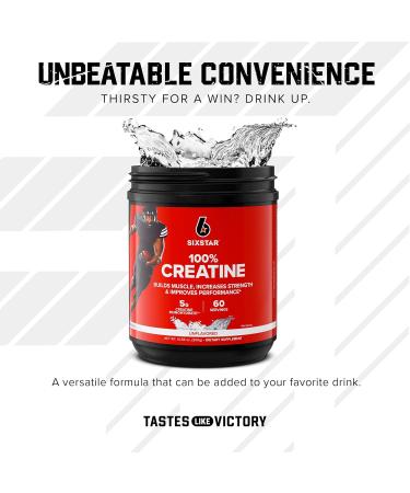 Six Star 100% Creatine Monohydrate Powder Unflavored Micronized Supplement for Muscle Building & Strength 60 Servings Ideal for Men & Women Boost Workout Performance - Buy Online on GoSupps.com