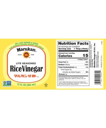 Marukan Lite Seasoned Rice Vinegar Dressing - 12oz Glass Bottle - Pack of 1 - Buy Online on GoSupps.com