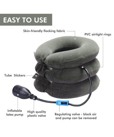 Farmigood Neck Stretcher - Inflatable Cervical Neck Traction Device for Neck Pain Relief - Buy Online on GoSupps.com