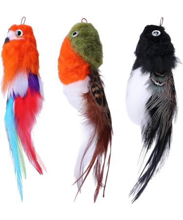 JAKAGO Realistic Bird Cat Toy - Feather Handmade Sparrow & Parrot Simulation - Buy Online on GoSupps.com