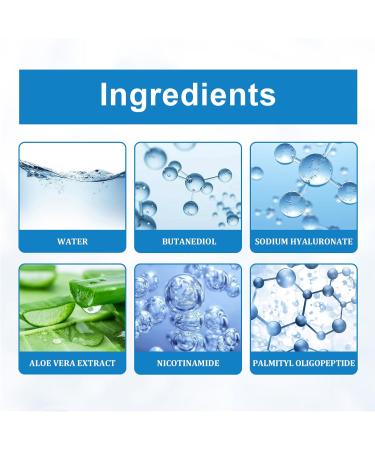 Hyaluronic Acid Facial Essences Pure Hyaluronic Acid Facial Serum.Pore Shrink Serum Anti Age Hyaluronic Acid Serum Tightening Nourishing and Firming Essence Liquid Whitening Hyaluronic Essence 30ML - Buy Online on GoSupps.com