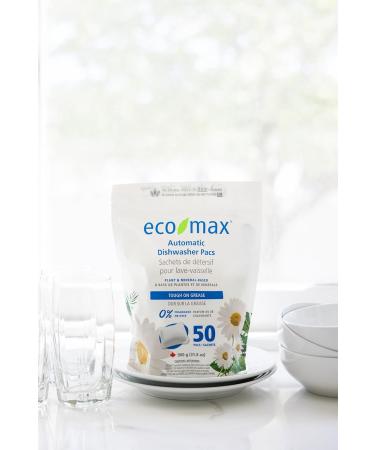 Eco-Max Hypoallergenic Automatic Dishwasher Pacs 50 count Fragrance-Free DETERGENT - Buy Online on GoSupps.com