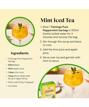Twinings Pure Peppermint Tea Bags - 80 Count Pack for Refreshing Minty Flavor | 160g - Buy Online on GoSupps.com
