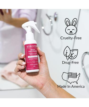 Kerotin Root Volumizer Spray. Hair Thickener and Anti-Thinning Root Lift Spray - Styling and Repair Spray to Boost Hair Thickness. Free of Artificial Fragrance  Sulfate  and Alcohol - Made in the USA - Buy Online on GoSupps.com