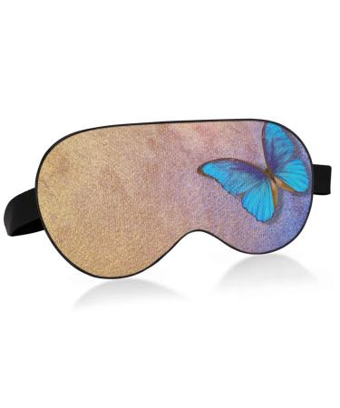 Haskirky Light Blocking Eye Mask Breathable and Adjustable Adult Men and Women Travel on Business Trips Yoga Meditation Light Smooth Comfortable Eye Mask Office Deep Sleep Goodies Bright Morpho But