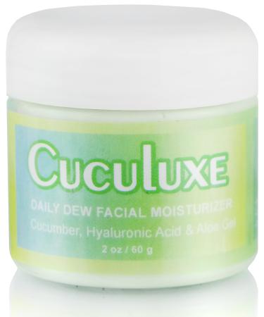Beesaluxe Cuculuxe Daily Dew Facial Moisturizer Hydrating Face Cream with Cucumber Hyaluronic Acid & Aloe Gentle Daily Moisturizer for Sensitive Skin