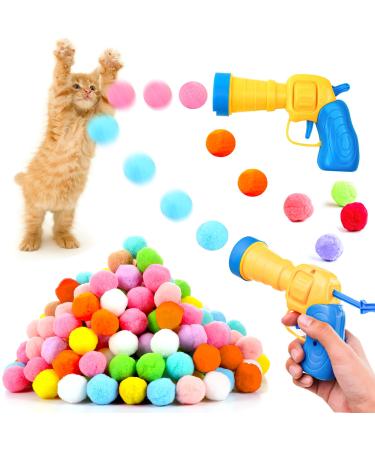 Briskore cat toy 100 balls cats ball launcher plush ball interactive cat toy interactive cat toys ball plush ball cat shooting gun training cat toy toy cats stretch ball ball ball - Buy Online on GoSupps.com