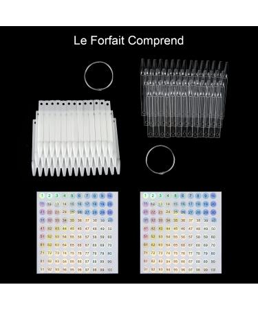 Nail Art Tips Ring Sticks - 100 Pieces Nail Polish Display with Number Stickers for DIY Nail Art & Studios - Buy Online on GoSupps.com