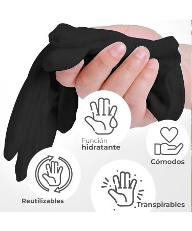 EXBRIECO 2 6 or 12 Cotton Gloves Moisturizing Gloves Soft Elastic Hand Care Comfortable Mime Jeweller Waiter Costume White or Black. M Pack 2 Black - Buy Online on GoSupps.com