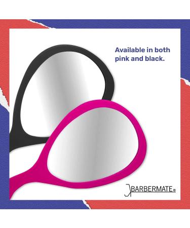 BarberMate Teardrop Mirror - Professional Hand Mirror for Salons & Barbershops in Pink - Buy Online on GoSupps.com