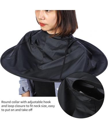 ANGGREK Adult Barber Hair Cutting Umbrella Cape - Black Hairdressing Gown for Salon & Home Stylists - Buy Online on GoSupps.com