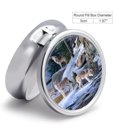 Small Round Travel Pill Case | Portable 3 Compartment Metal Pill Box for Daily Use & Travel - Buy Online on GoSupps.com